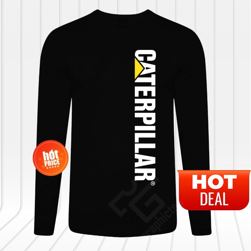 T-Shirt Tee Cotton 170GSM Unisex New Caterpillar CAT Inc Logo Long ...