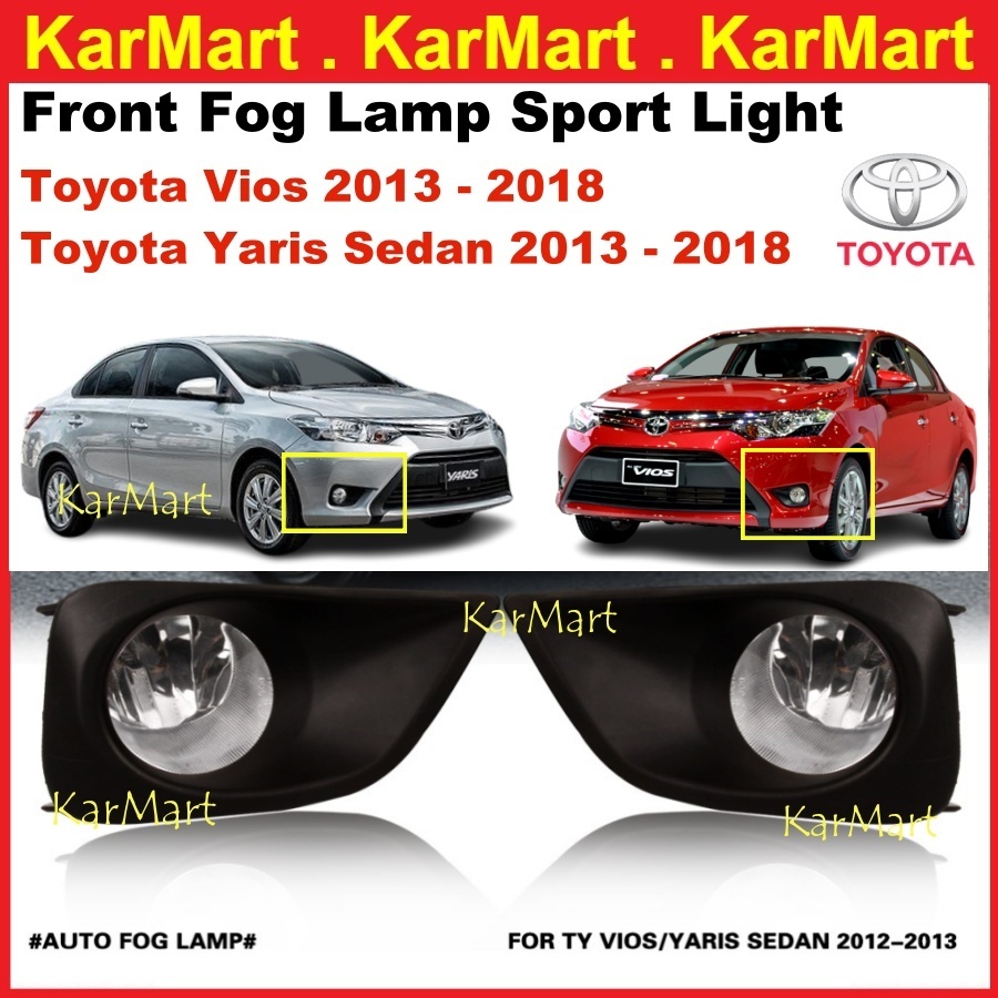 Toyota Vios 2021-2023 Only (Gen 4) Fog Lights Set (H3 Bulb/LED) | PH
