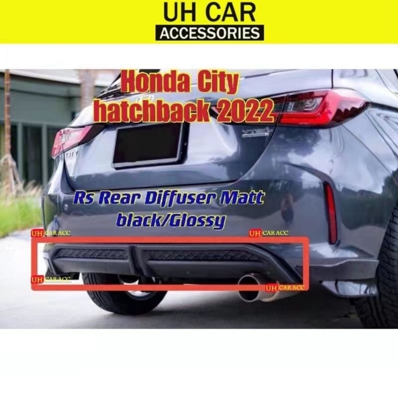 HONDA CITY GN2 2022 HATCHBACK RS REAR BUMPER DIFFUSER LIP BODYKIT COVER ...