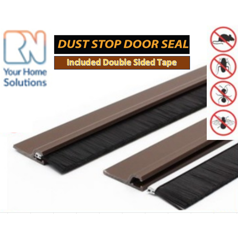 1.2m Pvc Door Bottom Seal Brush Door Seal Pest Stopper Penutup Lubang 