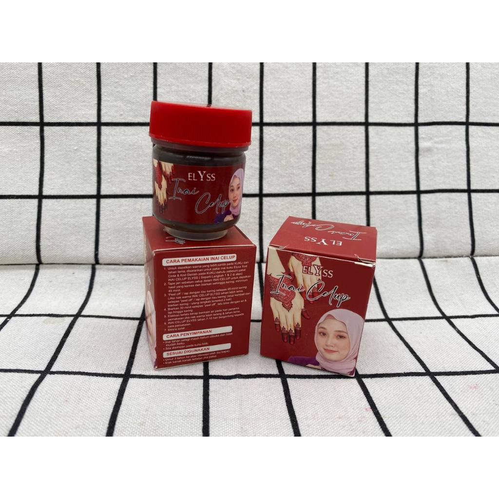 ELYSS INAI CELUP MERAH PEKAT | TEKSTUR PEKAT +-25ML ORIGINAL HQ ...