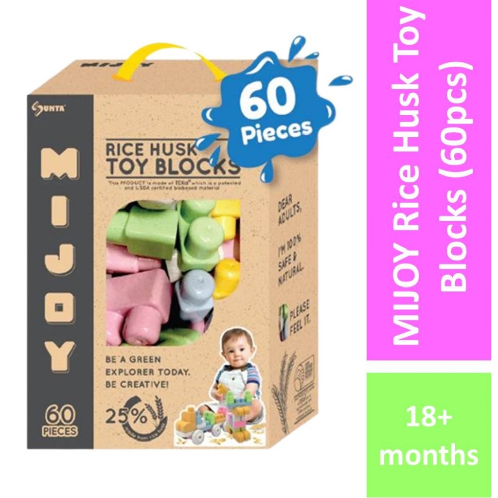 【Ready Stock】MIJOY Rice Husk Toy Blocks (60pcs) | Shopee Malaysia