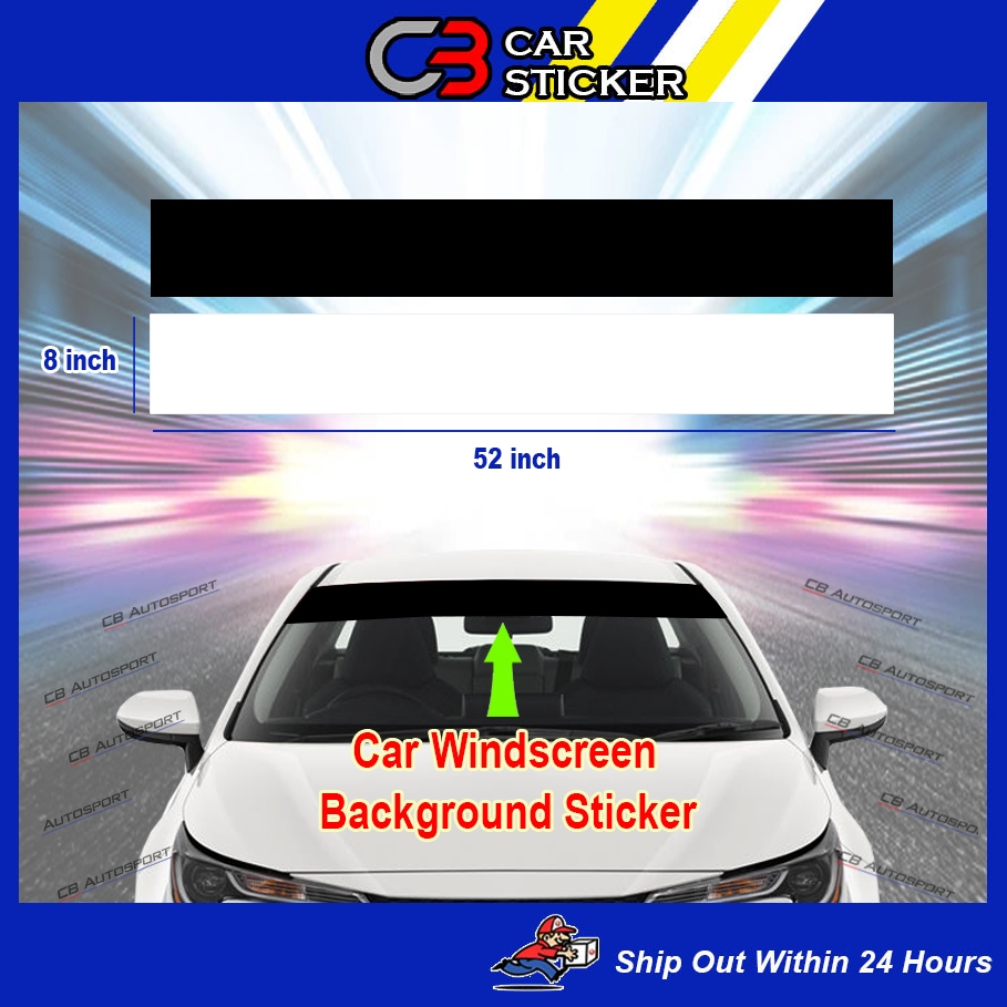 Car Windscreen Matte Color Sticker 8 inch x 52 inch / S001 | Shopee ...