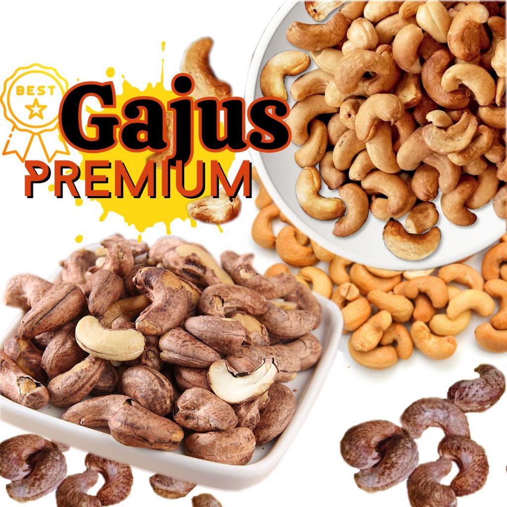 Kacang Gajus Bakar Premium Gred Aaa Berkulit Tanpa Kulit Shopee