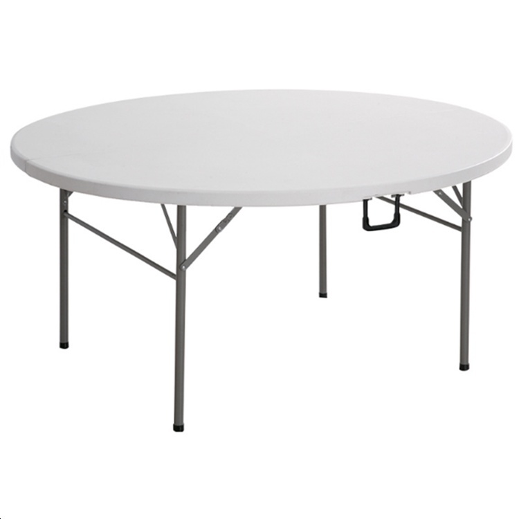 5-Foot Round Banquet Table Set with 8 Folding Chairs