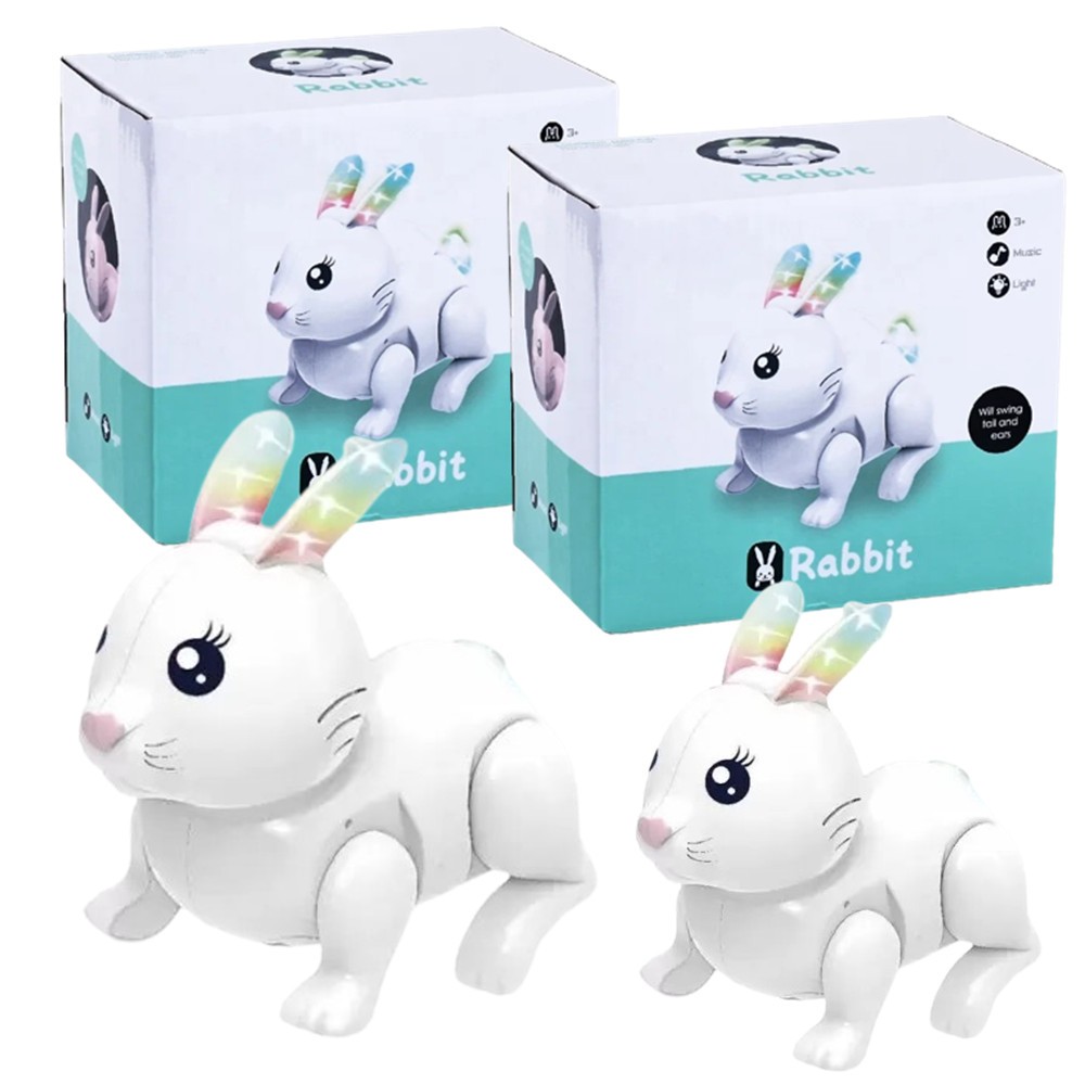 Jumping and Walking Rabbit/Bunny, Sweet Sounds and Blinks Colored ...