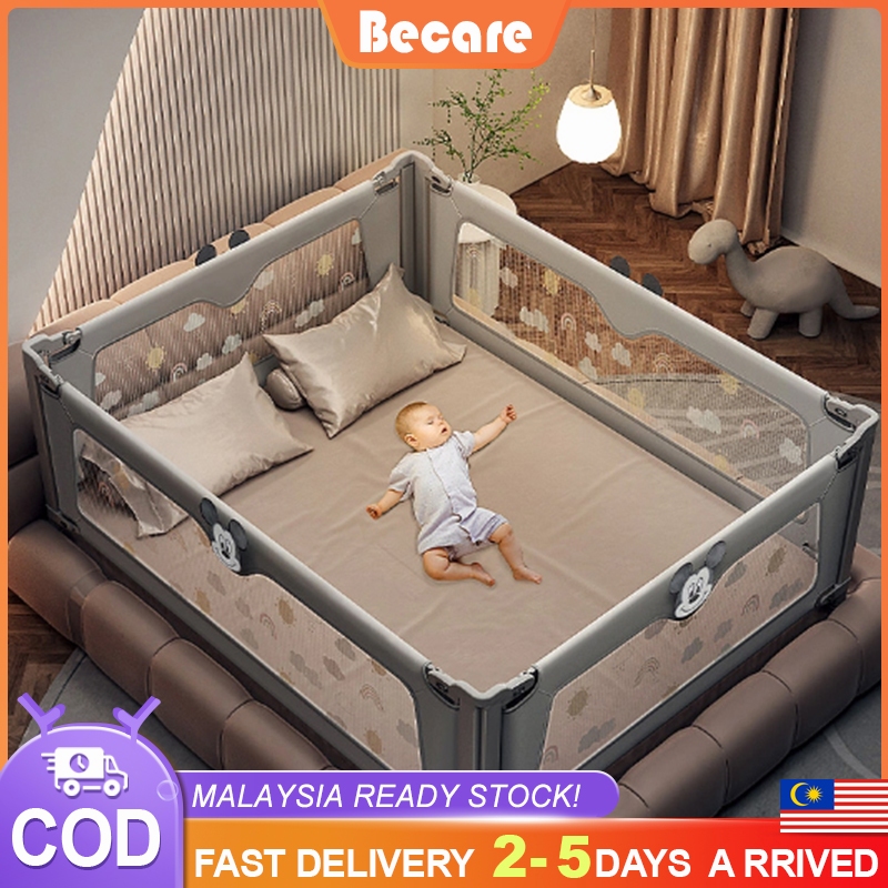 [6th Gen] Lifting Baby Bed Fence Safety Antifall Pagar Bed Fence Baby