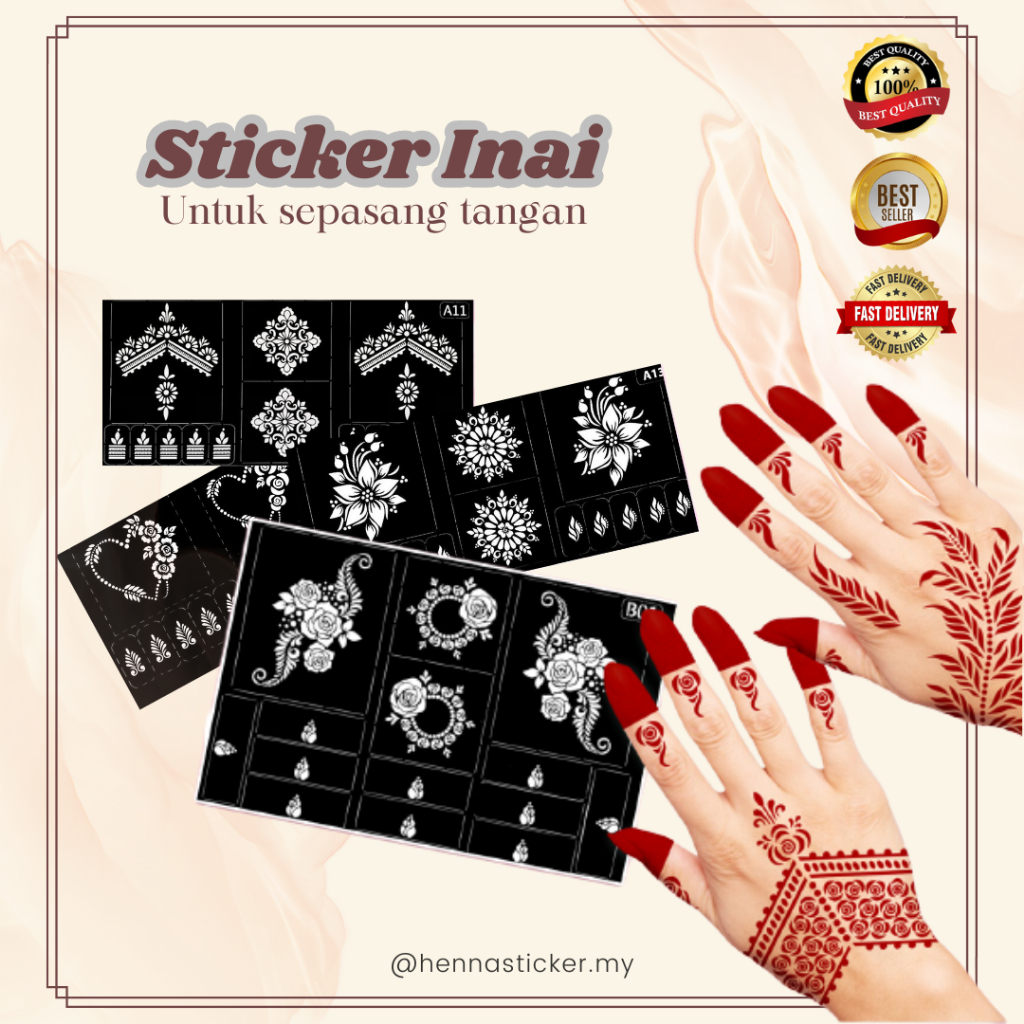 STICKER INAI PENGANTIN | Shopee Malaysia