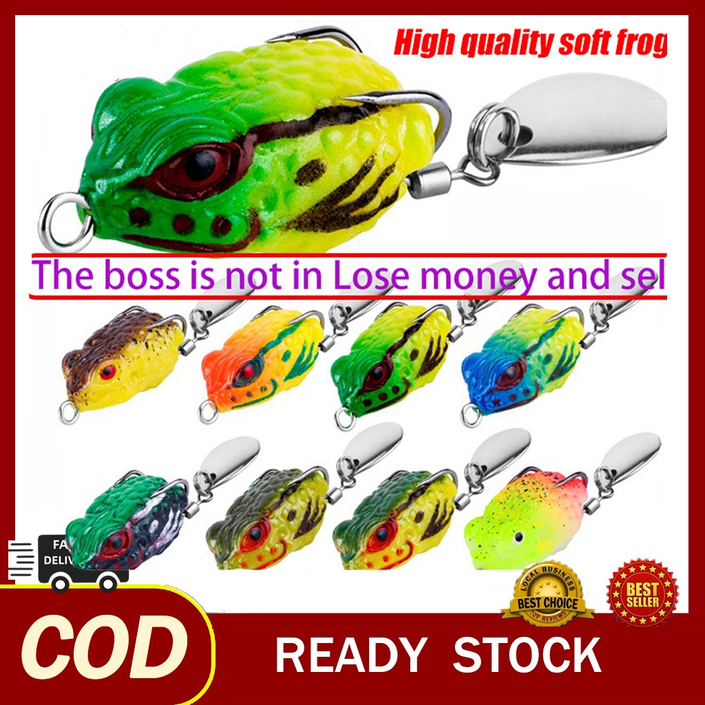 2.5cm/3g Mini Frog Fishing Lures With Spoon Double Hooks