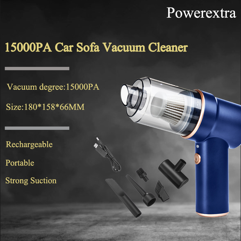 4 in 1 Cordless 15000PA Car Sofa Vacuum Cleaner 50000RPM Air Duster