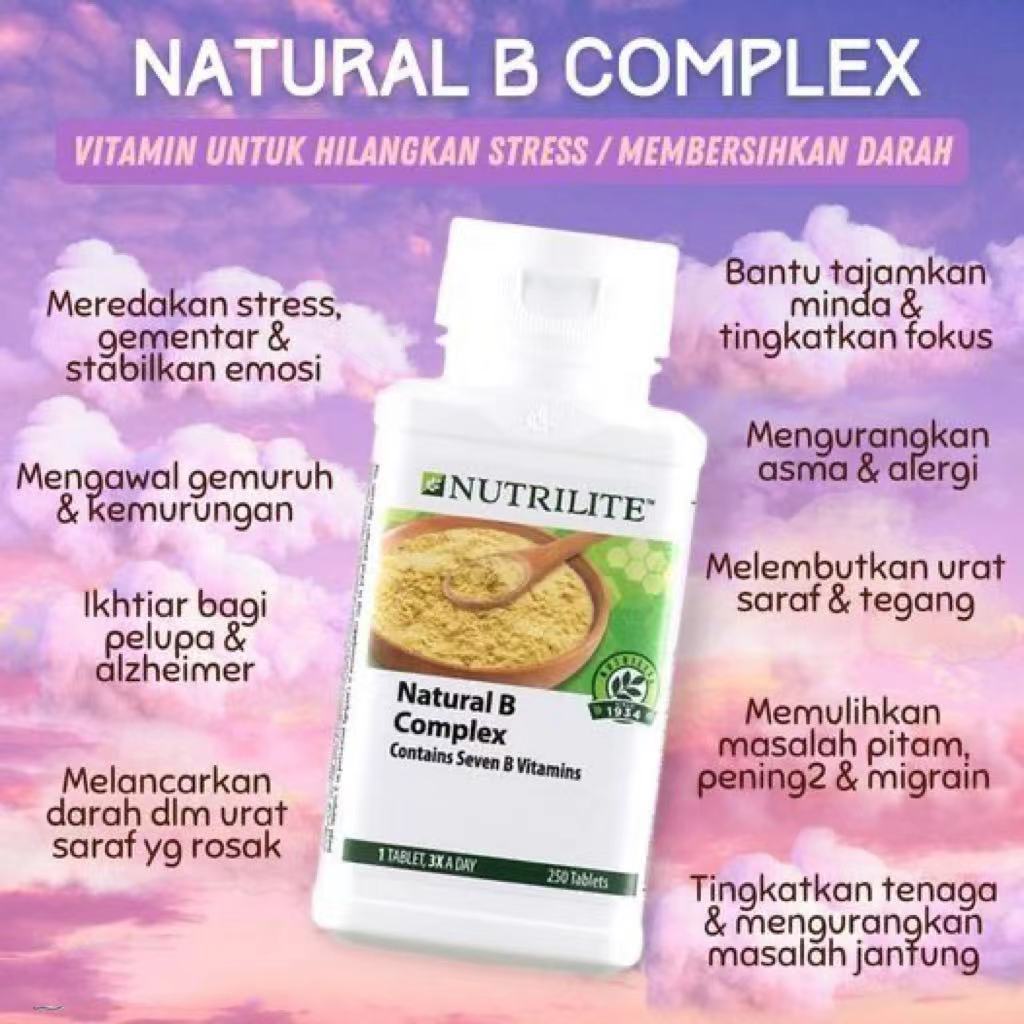 🔥Authentic🔥Amway Nutrilite Natural B Complex (250 Tab) | Shopee Malaysia