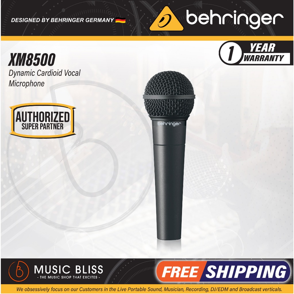Behringer XM8500 Dynamic Vocal Microphone (XM 8500 / XM-8500) | Shopee ...
