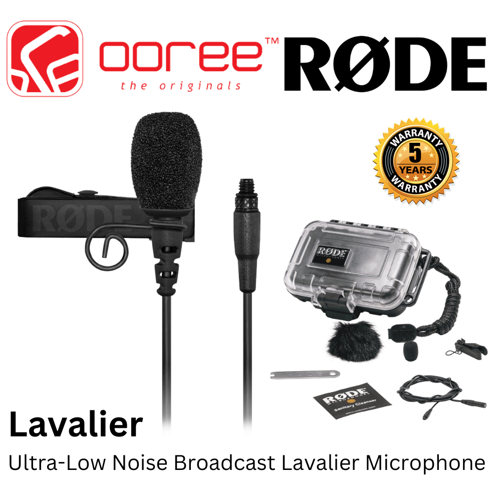 RODE LAVALIER BROADCAST LAVALIER LAPEL MICROPHONE WITH OMNIDIRECTIONAL ...