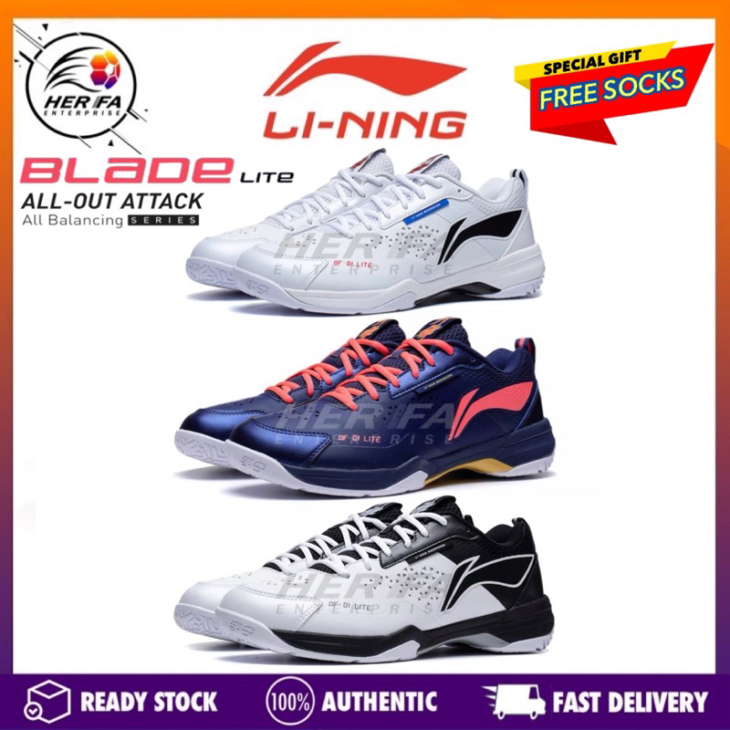 [FREE SOCKS] LI-NING Blade DF-01 LITE Professional Badminton Shoes ...