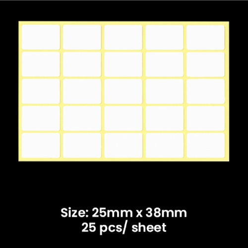 Self Adhesive White Labels Sticker | Squre Retangle | Penanda Buku | A5 ...