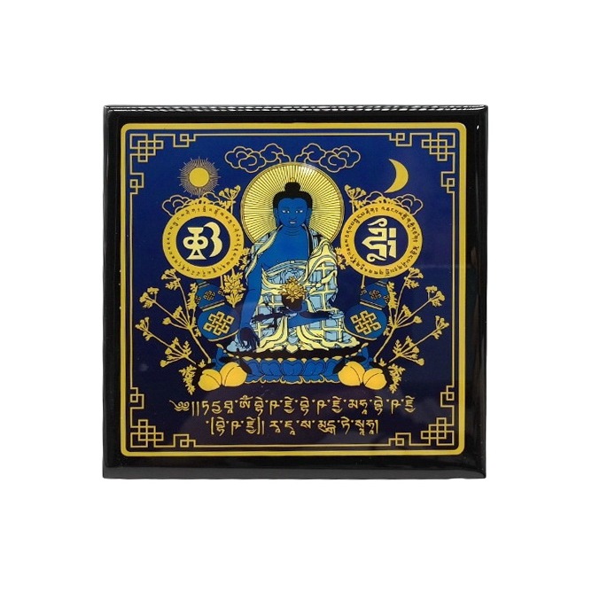 Medicine Buddha Feng Shui Plaque Good Health, Sickness Star, Illness