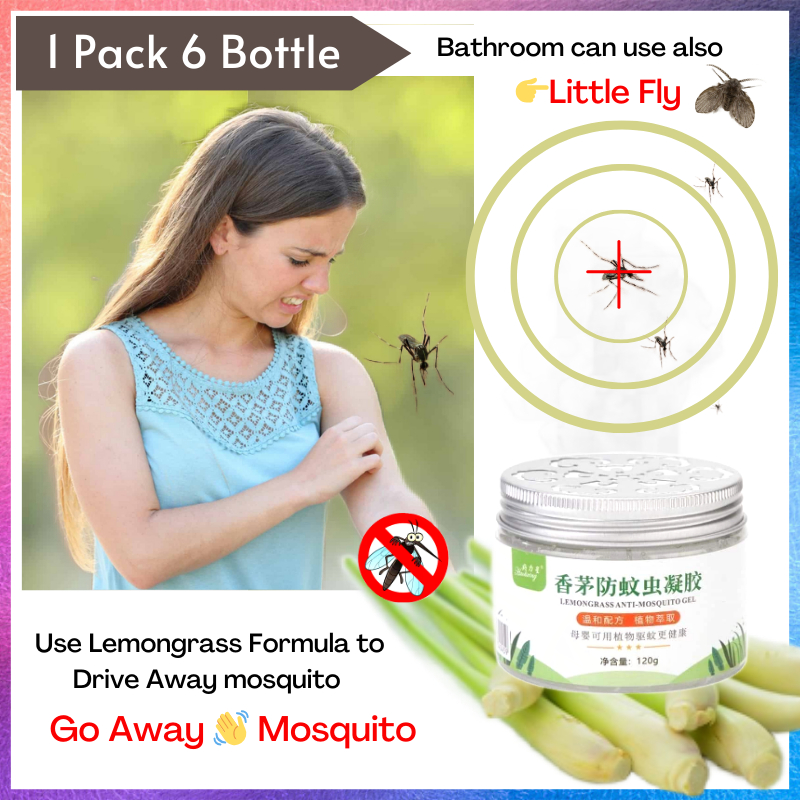 Lemongrass Mosquito Repellent Gel [1 pack 6 bottles] 120g / Penghalau ...