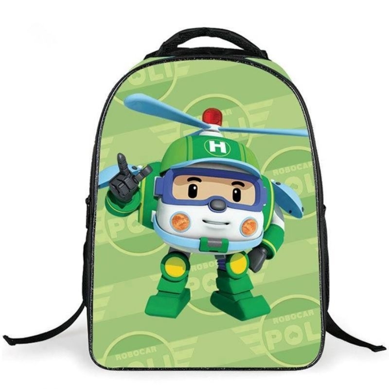 ROBOCAR POLI BACKPACK HELI GREEN Shopee Malaysia