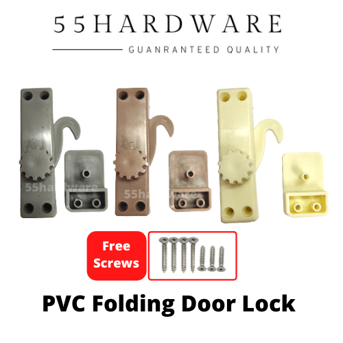 (With Screws)Traditional PVC Folding Door Lock /Plastic Fold Door Latch