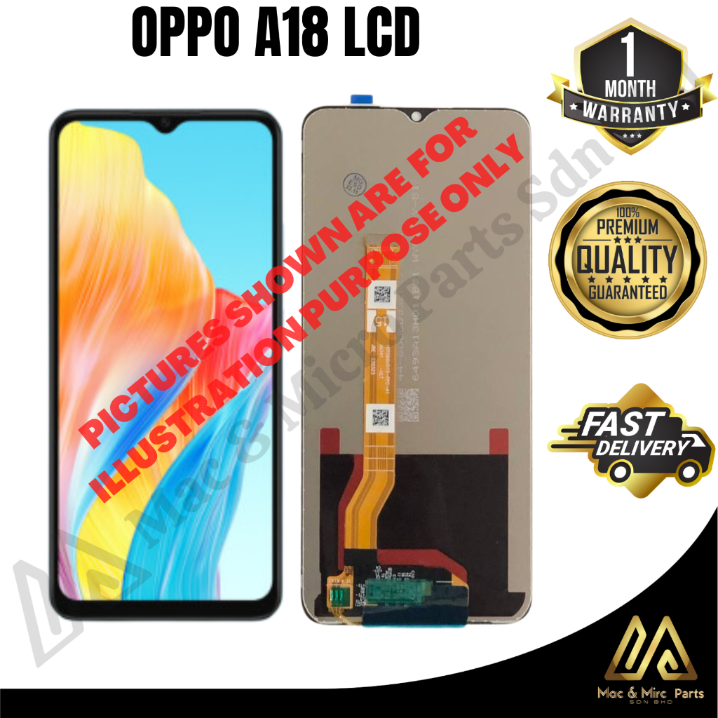 OPPO A18 Fullset LCD ORIGINAL Quality Touch Screen Digitizer ...