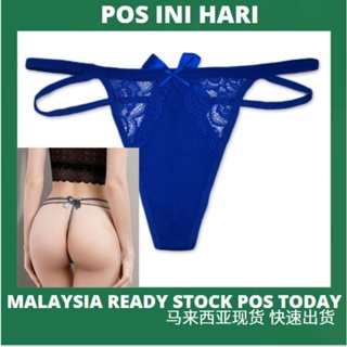 BZEL 3 Pcs Women Ice Silk Thong Panty T-back 