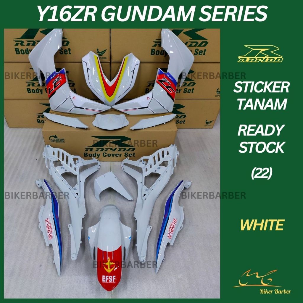 Rapido Cover Set Yamaha Y Zr Gundam Series White Body Coverset