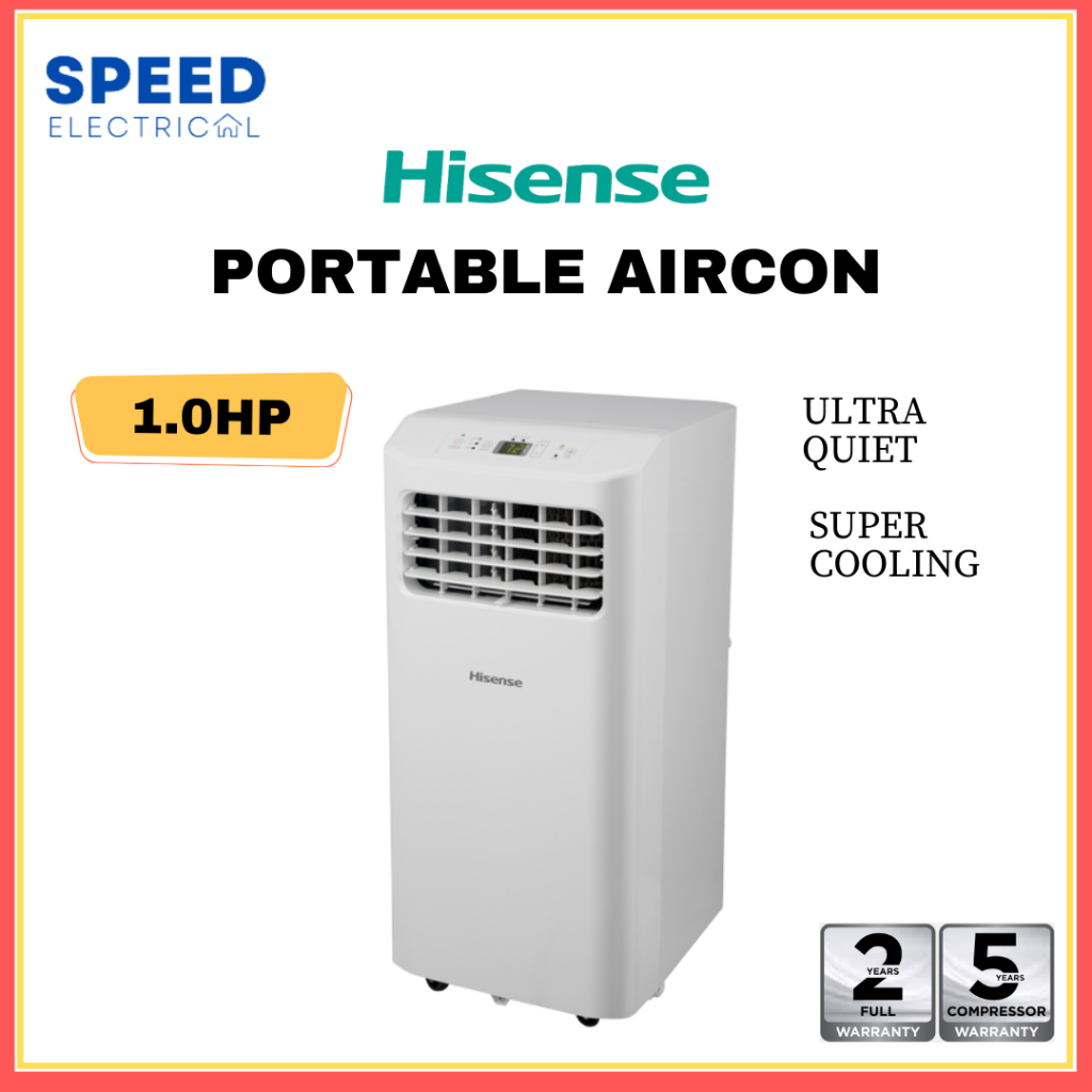 [SABAH ONLY] HISENSE 1HP PORTABLE AIRCOND AP09KVG 冷气 AIRCON PORTABLE ...