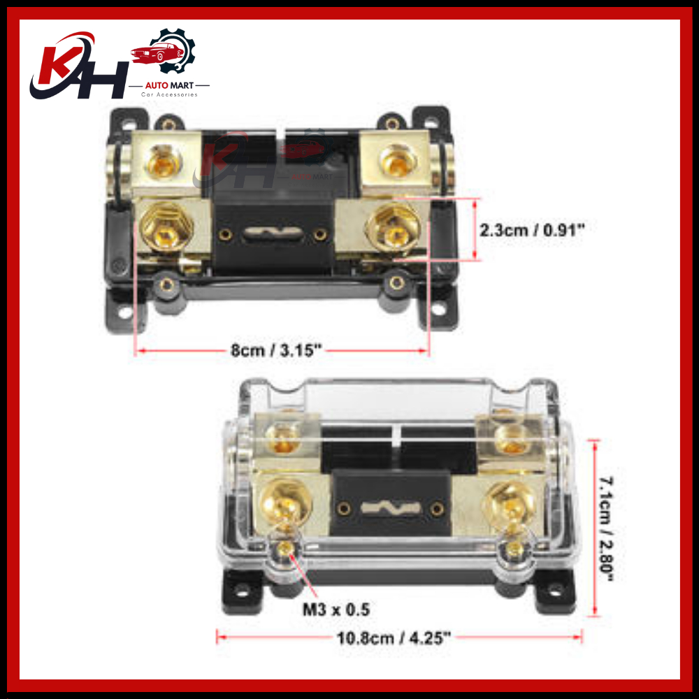 Power Amplifier Digital Fuse Holder With Meter Amp ANL Fius Box 1to1 ...