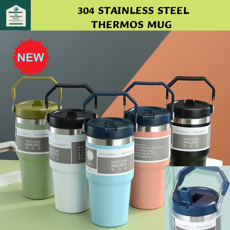 304 Stainless Steel Thermos Mug Insulation Cup Keep Cold Outdoor ...