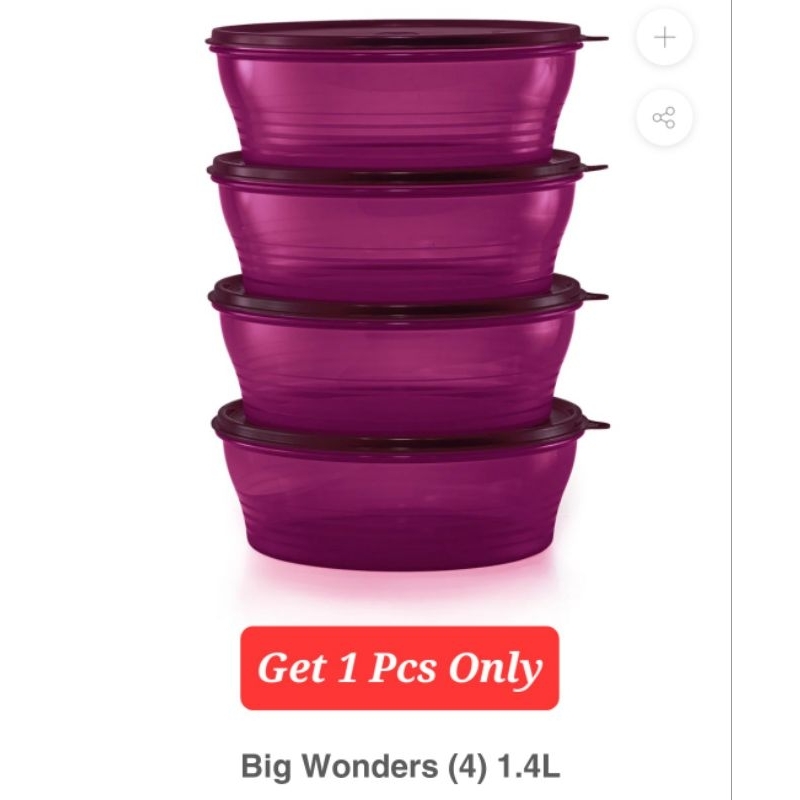 TUPPERWARE Big Wonder Set 1.4L (1 Pcs) | Shopee Malaysia