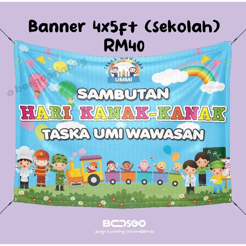 BOSGO PRINTING/ banner HARI KANAK-KANAK sekolah | Shopee Malaysia