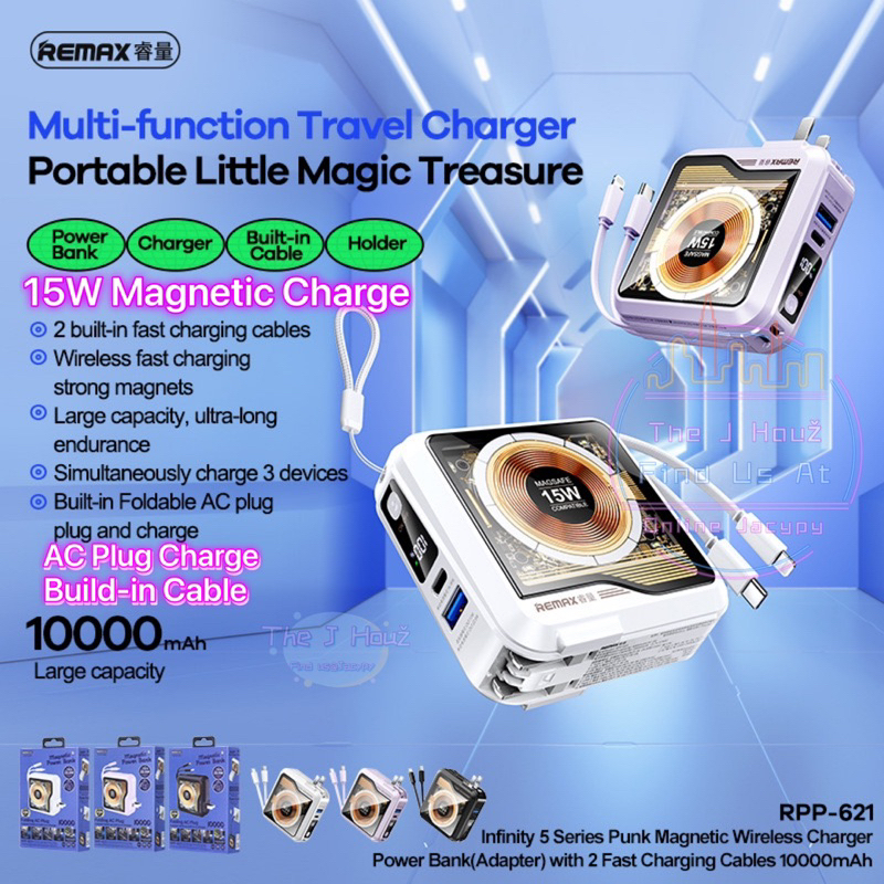Remax Transparent Magnetic Wireless 15W Fast Charging Power Bank Build ...