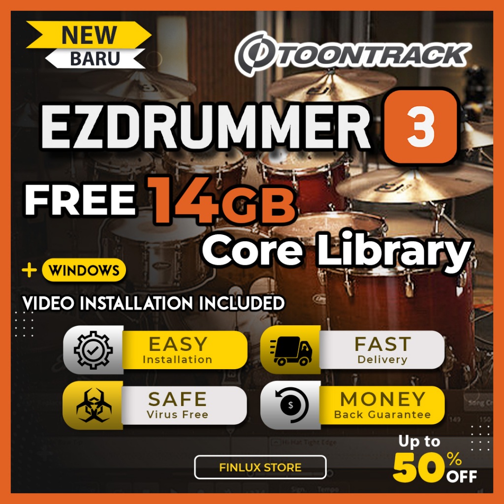 Toontrack EZdrummer 3 FREE 14GB Core Library Latest 2022 Lifetime For