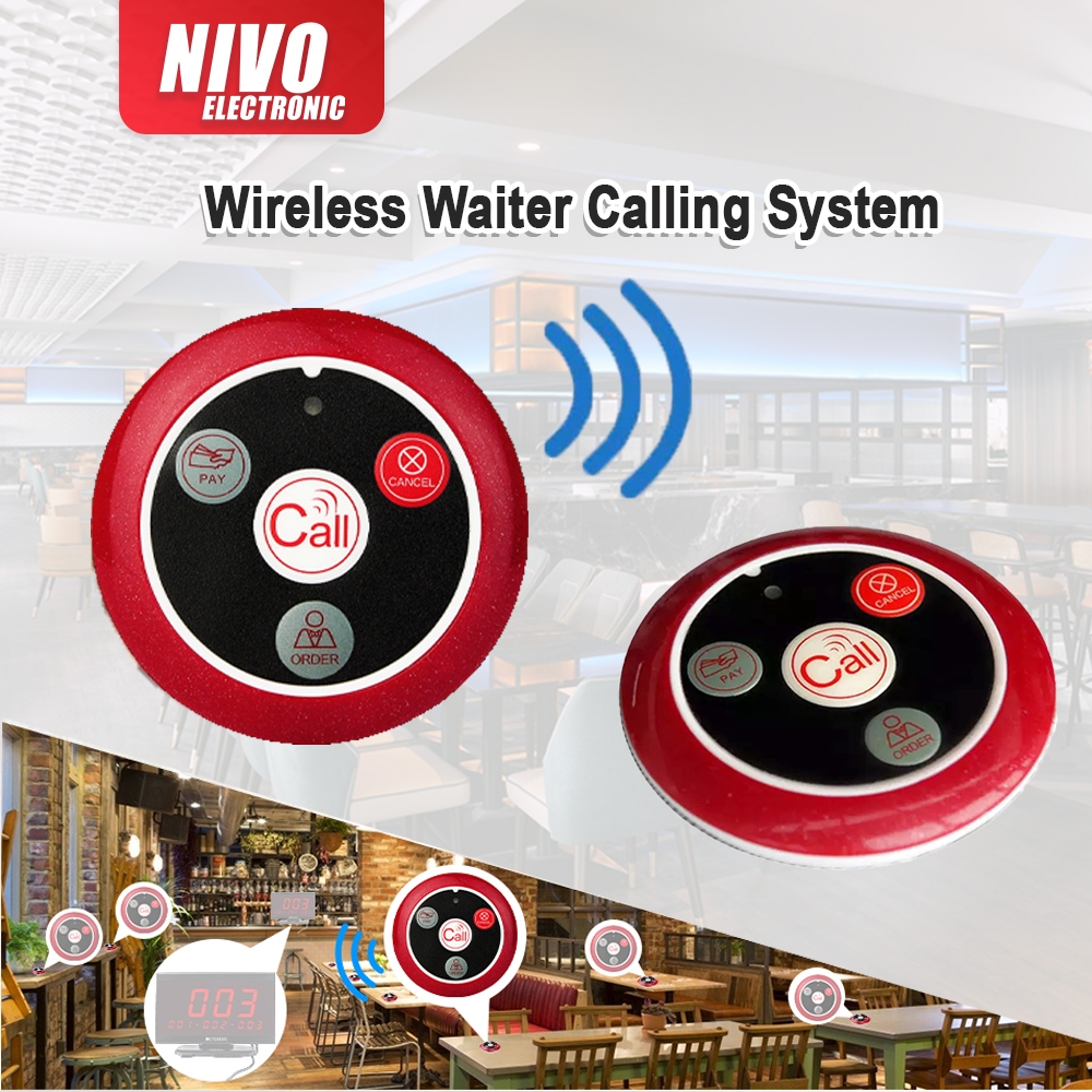 SYT200-4X 433X Wireless Call Button four-key Call Pager 4 Button Waiter ...