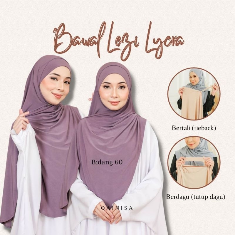 Clearance RM20 Bawal Lezi Bidang 60 Tudung Labuh Tudung Instant Travel ...