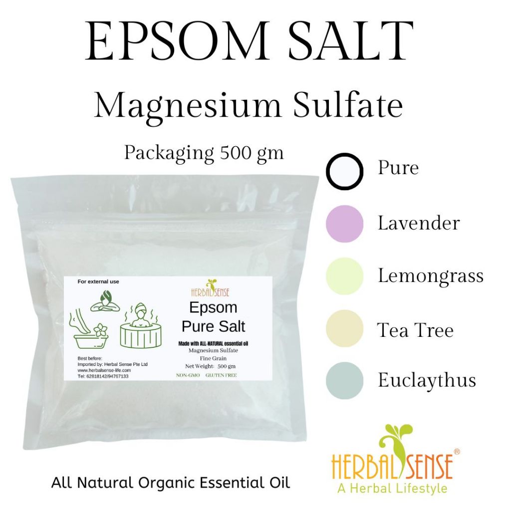 Herbal Sense Epsom Salt Magnesium Halal Certification Food Grade ...