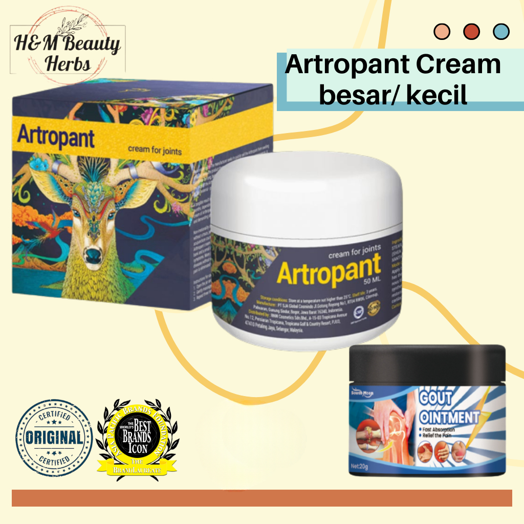 Original Artropant Cream Kream Sakit Sendi Artropant Melegakan Gejala