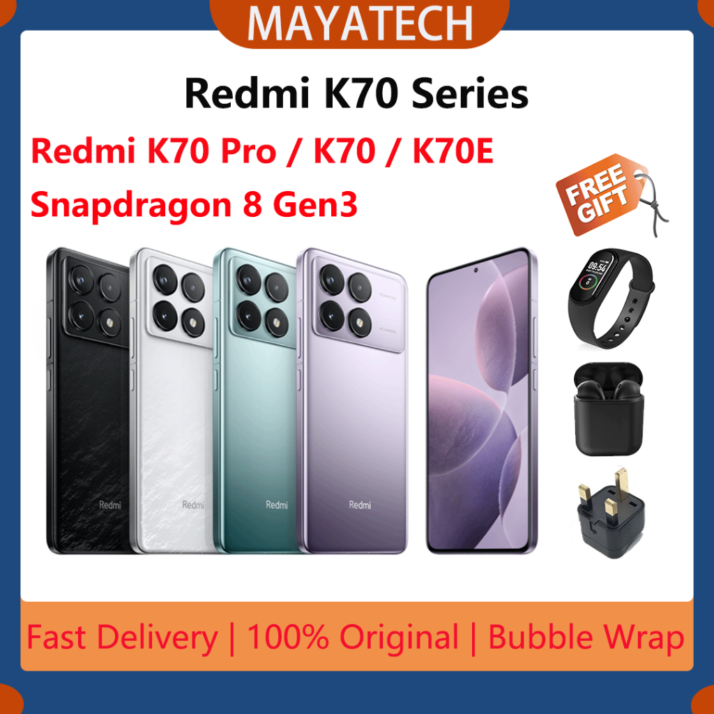 XIAOMI REDMI K70 Snapdragon 8 Gen2/Redmi K70 PRO Snapdragon 8 Gen3 /Redmi  K70E New Original Dual Sim Set Gaming Phone