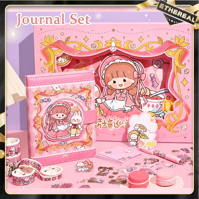 DIY Journal Kit Scrapbook Diary Supplies Set Sticker Tape Journaling ...