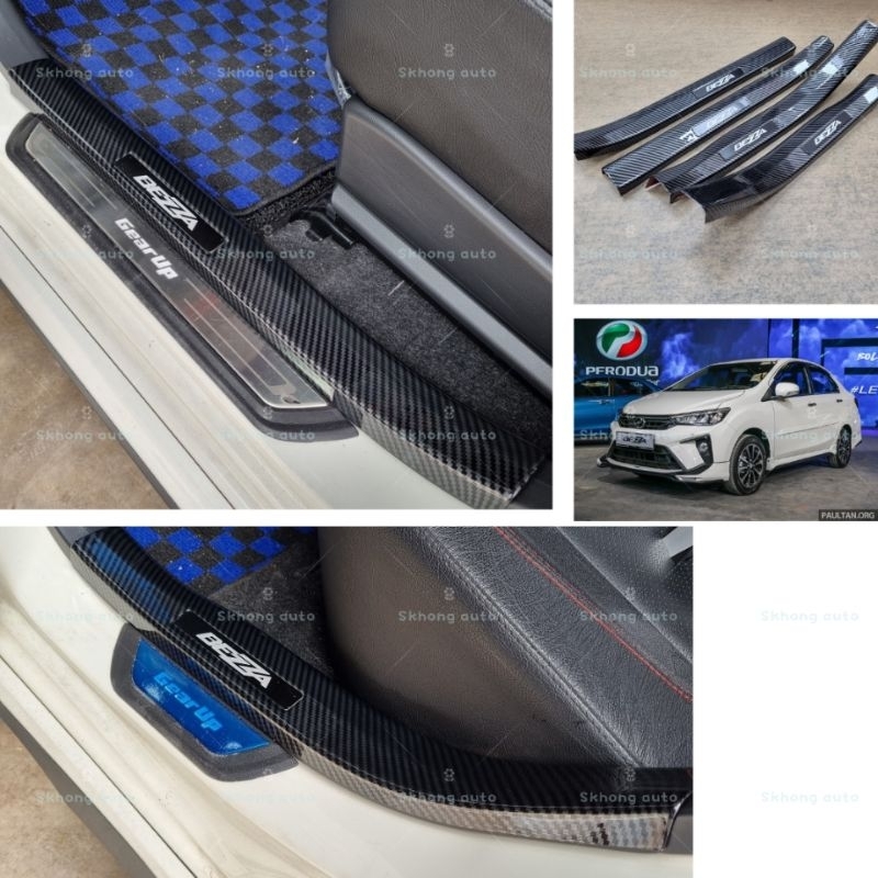 perodua bezza car Carbon fiber interior side door step interior ...
