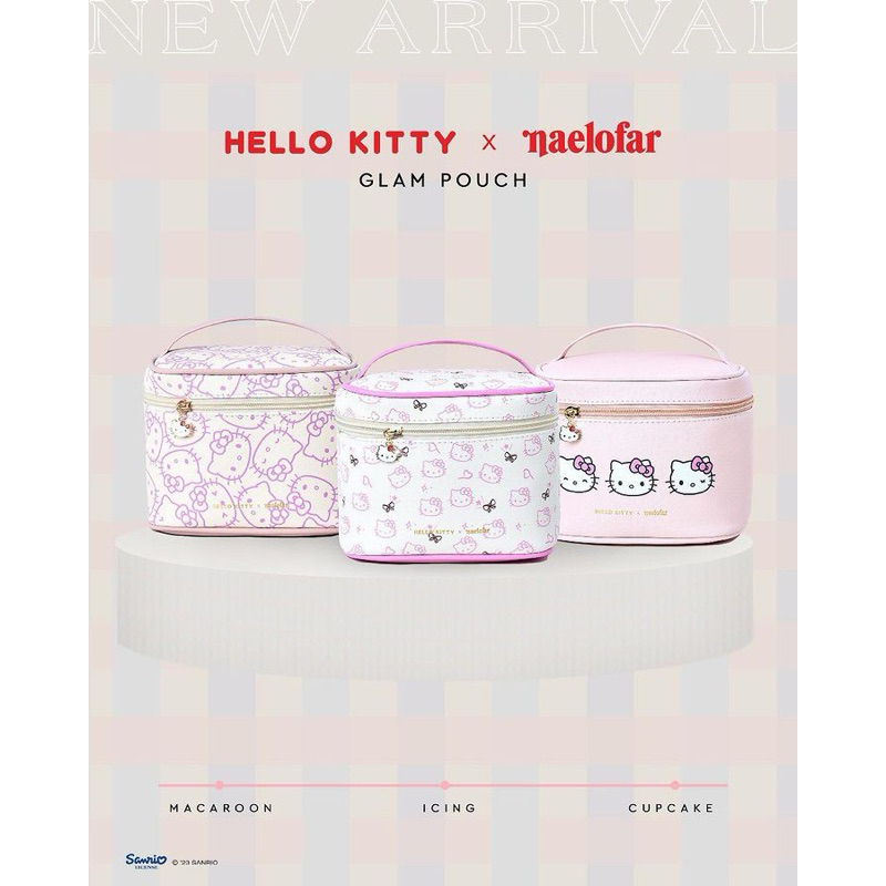 [naelofar] Hello Kitty Glam Pouch & Reversible Bucket Hat ClDisney