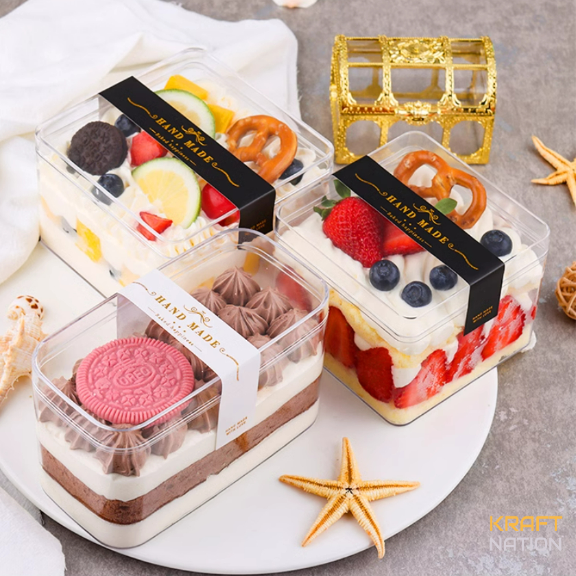 [Premium] Hard Plastic Cake Box/ Acrylic Cake Box/ Tiramisu Box/ Tart