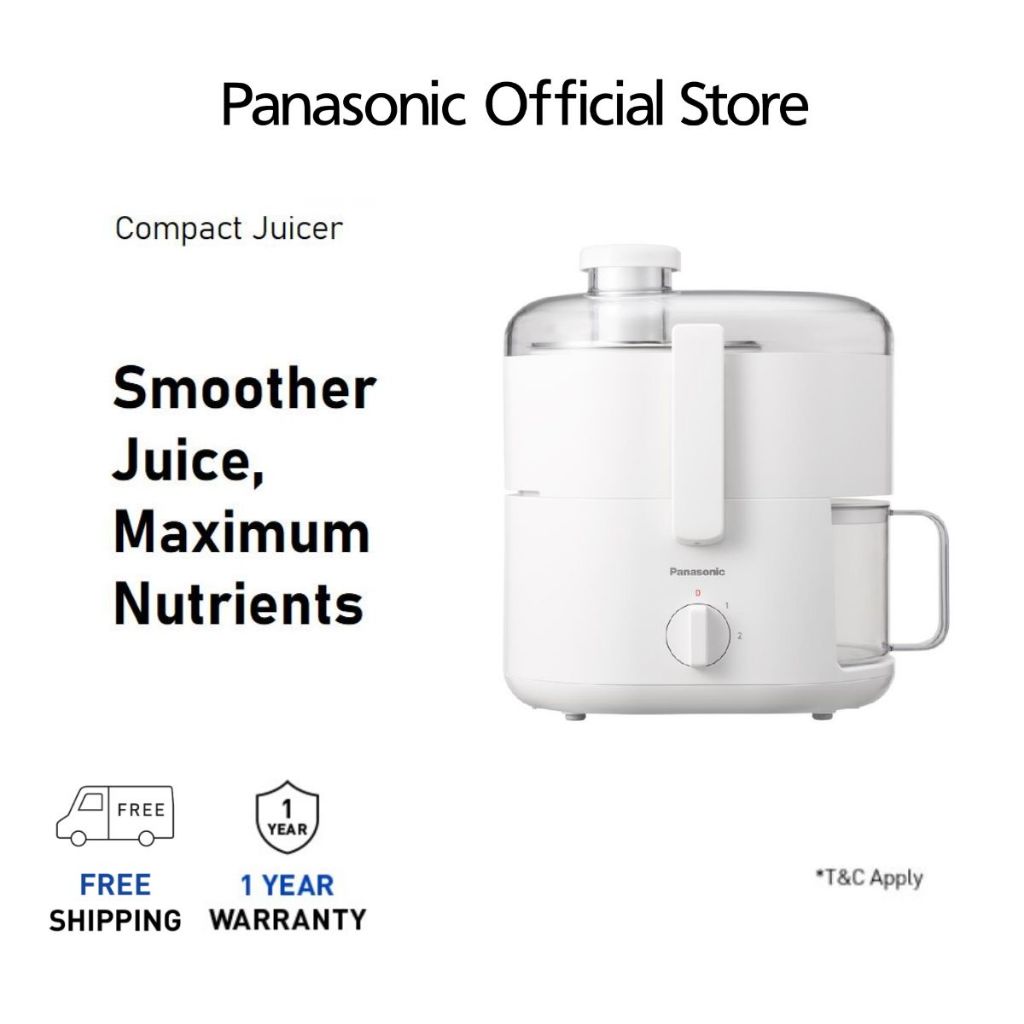 PANASONIC MJ-CS100 COMPACT JUICER FOR FRESH, SMOOTH JUICING MJ-CS100WSK ...