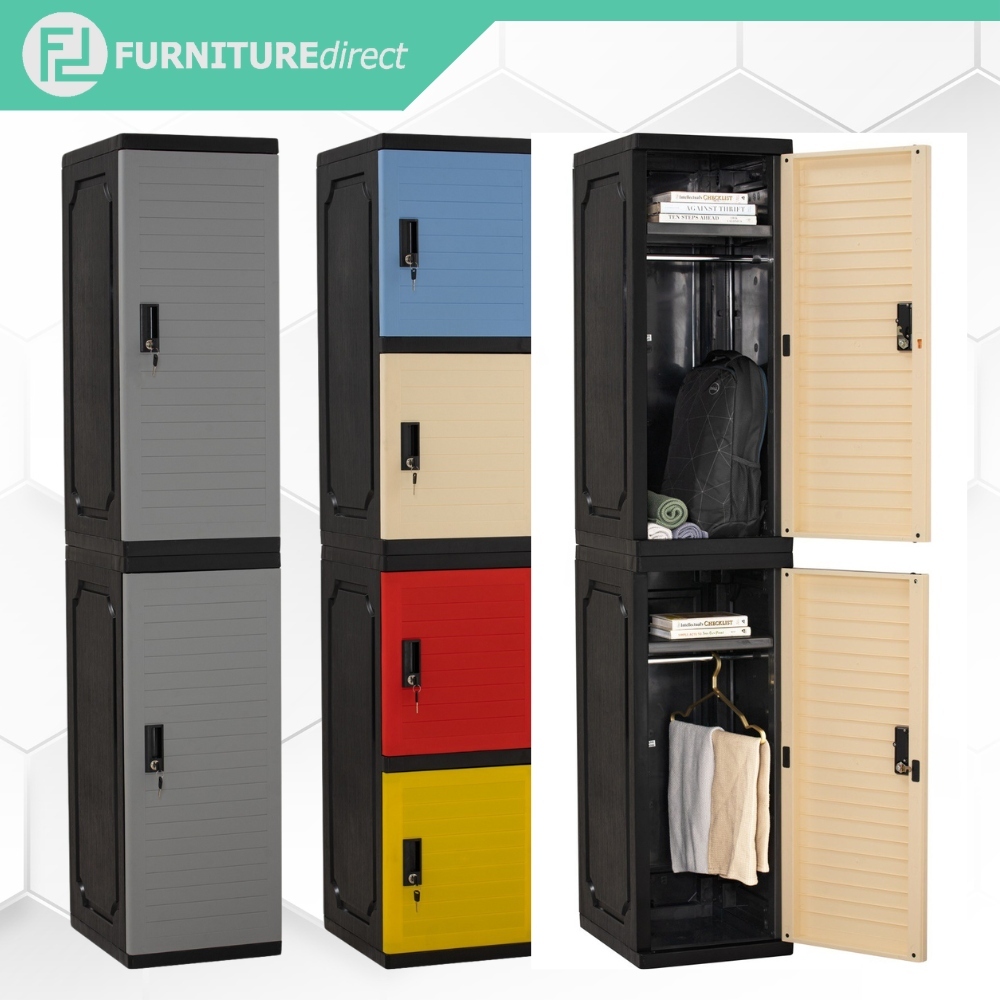 Furniture Direct OPTIMUS 2 Door and 4 Door Plastic Locker With Key Lock ...