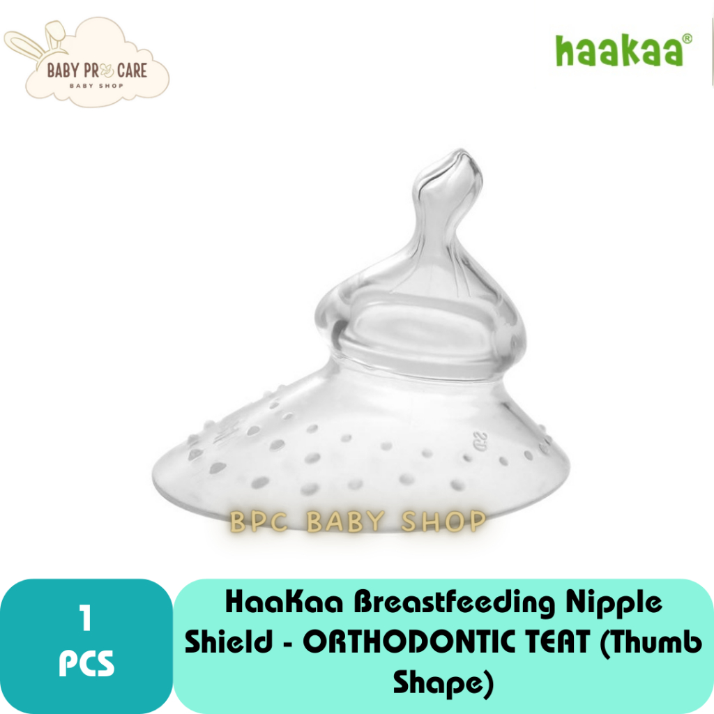 HaaKaa Breastfeeding Nipple Shield ORTHODONTIC TEAT (Thumb Shape