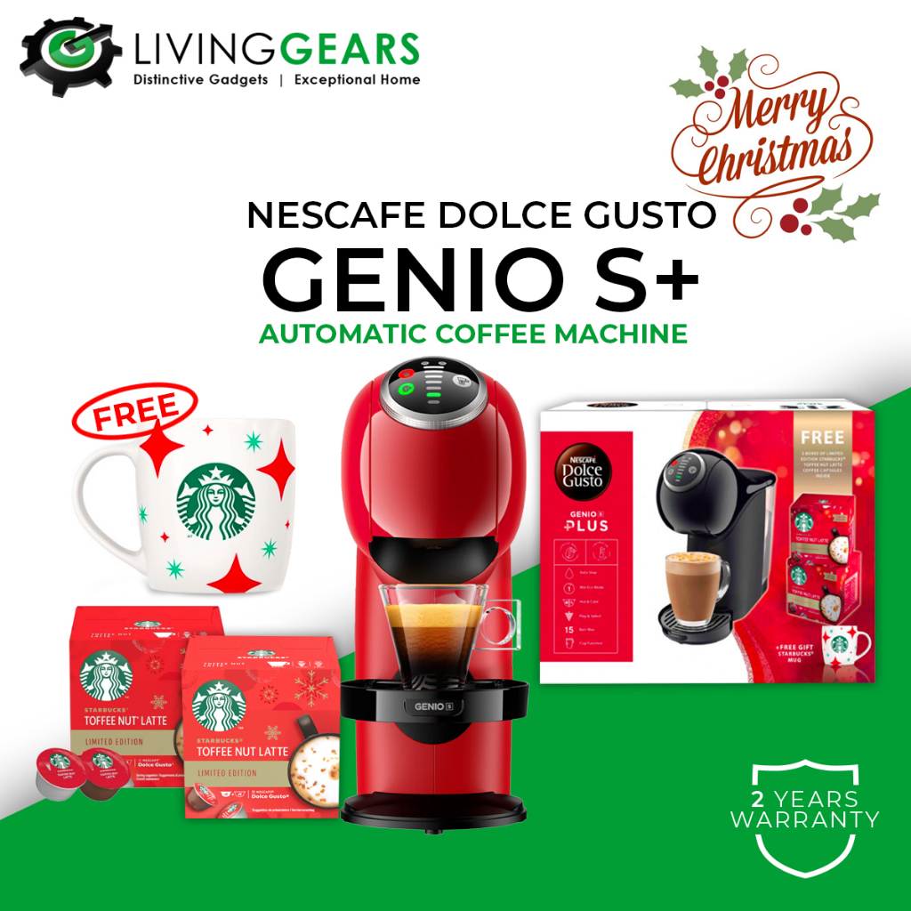 [ GIFT PACK ] NESCAFÉ Dolce Gusto® Genio S Plus Coffee Machine Bundle (Black / Red) Shopee