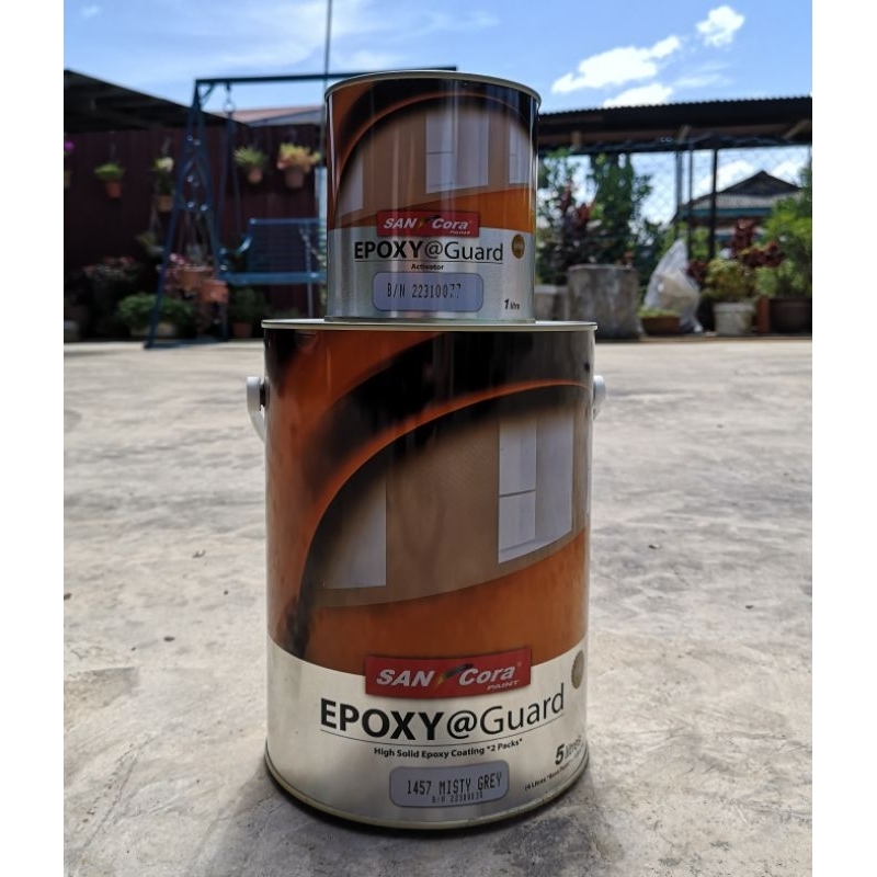 5L SANCORA Epoxy Guard (cat lantai) High Solid Epoxy Coating * 2 Packs ...