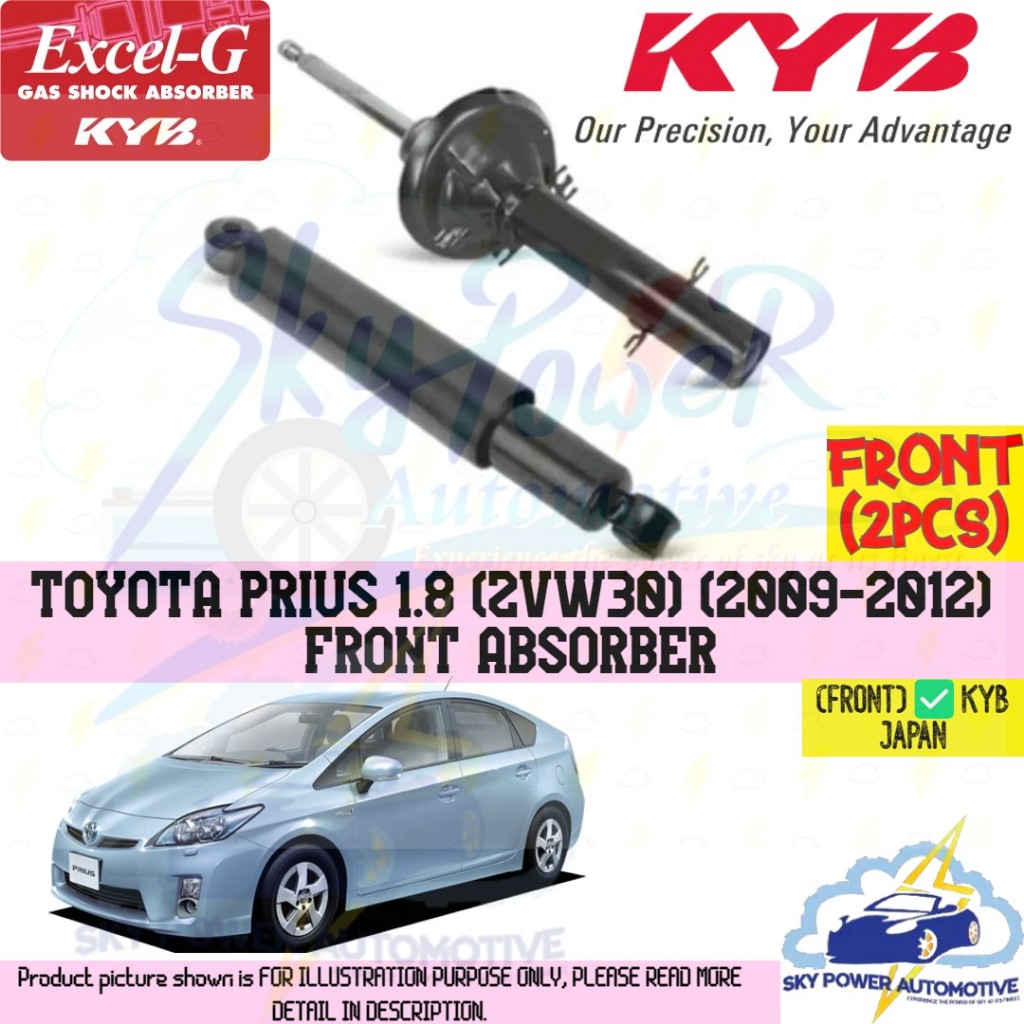 TOYOTA PRIUS 1.8 ZVW30 (2009-2012) KAYABA KYB EXCEL G GAS SHOCK ...
