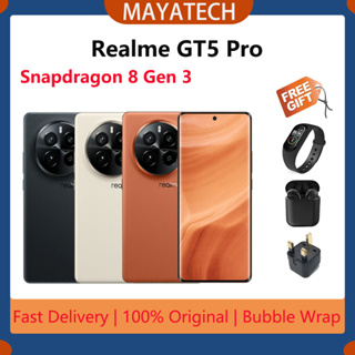 Global Rom】Original Realme GT5 5G Smartphone Snapdragon 8 Gen2 AMOLED 144HZ  150W 240W SuperCharge 50MP Google play UI 4.0 OTA Android 13 Realme Phone