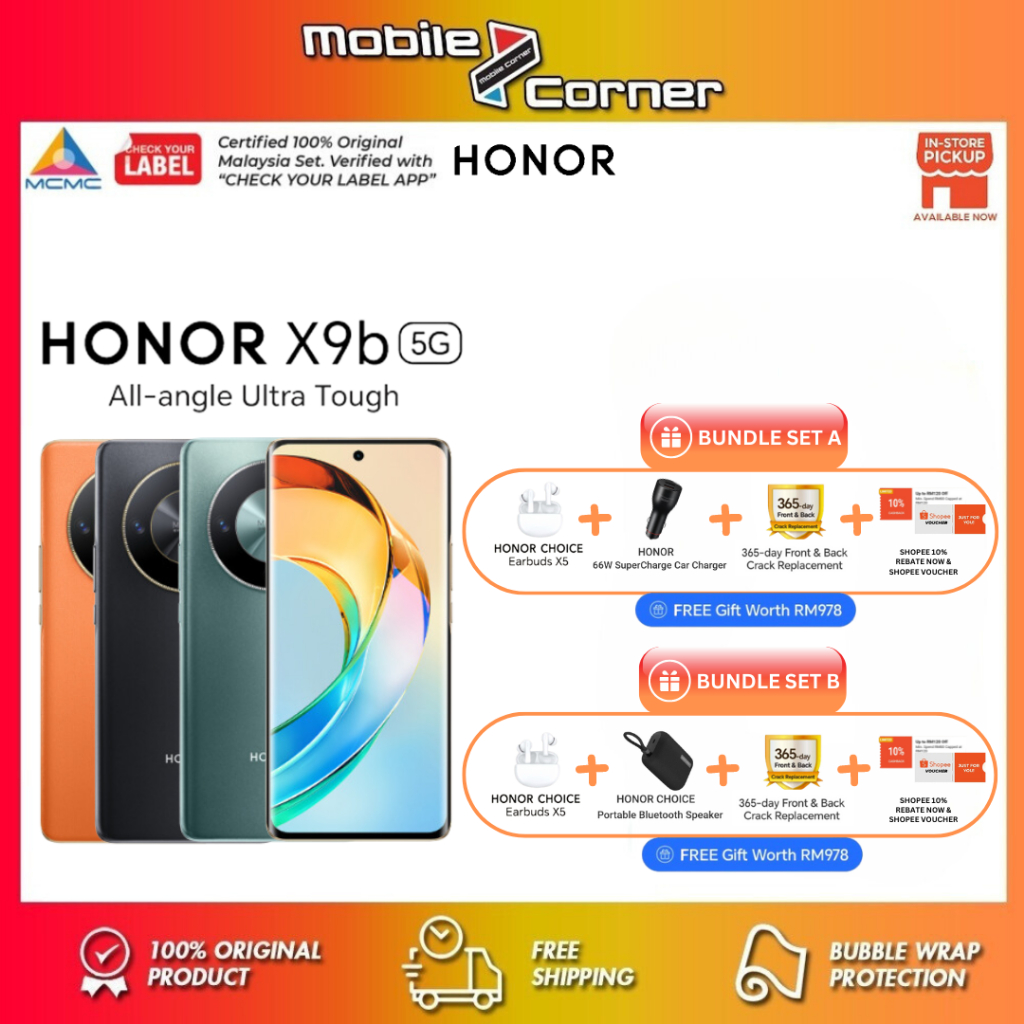 Honor X9B 5G (256GB ROM | 12GB RAM) 1 Year Honor Malaysia Warranty ...